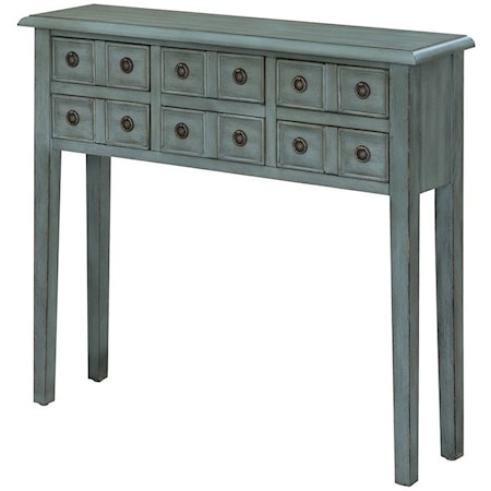 Florence 6 Drawer Teal Console